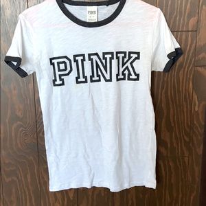 Pink Victoria Secret ringer tee, size XS